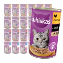 WHISKAS Adult 4 Smaki 24x400g Mokra Karma Dla Dorosłych Kotów (Kurczak Wołowina Tuńczyk Kaczka)