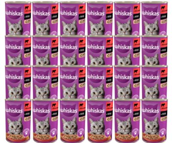 Whiskas Adult puszka Wołowina w sosie 24x 400g - Whiskas