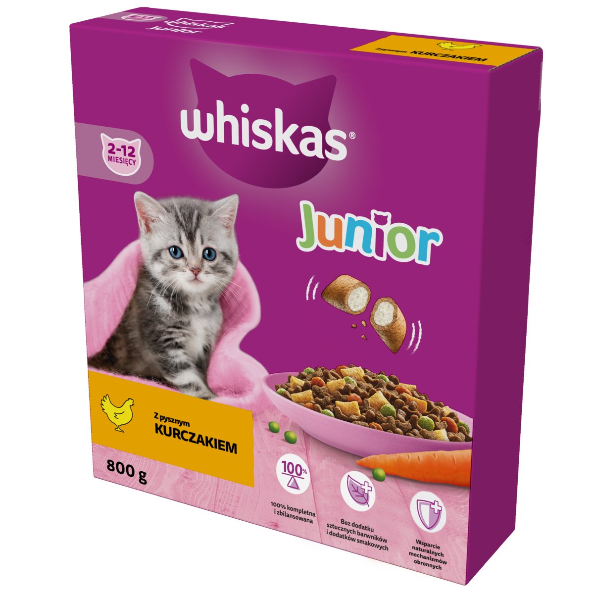 Whiskas, Karma dla Kociąt, Junior, Sucha, 800g Whiskas Sklep