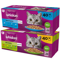 Whiskas Karma dla kotów MIX 6 smaków ryba drób 85 g x 80 sztuk