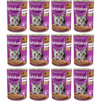 Whiskas Mokra karma dla kota kaczka galaretka puszka 12 x 400 g