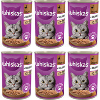 Whiskas Mokra karma dla kota kaczka galaretka puszka 6 x 400 g