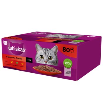 Whiskas Mokra karma dla kota Wołowina kurczak jagnięcina drób sos 80x85 g - Whiskas