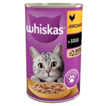 Whiskas Mokra karma dla kota z kurczakiem w sosie puszka 400 g - Whiskas