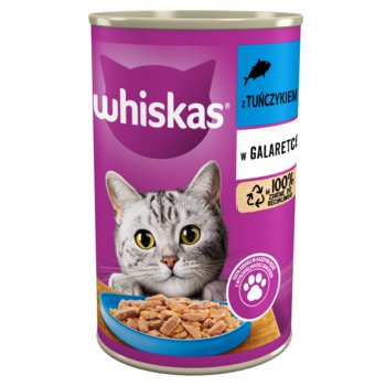 Whiskas Mokra karma dla kota z tuńczykiem w galaretce puszka 400 g - Whiskas