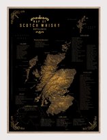 Whisky Szkocja (regiony, destylarnie) plakat mapa / Mapsbyp
