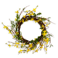 Wianek Forsycja, Spring Vibes, Drewniany, Średnica 25 cm