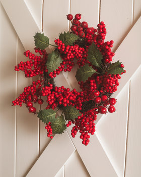 Wianek, Joyful Xmas, Czerwona Jarzębina, 1 Sztuka - Empik