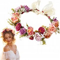Wianek Kwiatowy Boho na Głowę – Naturalny Wygląd Kwiatów Inna marka