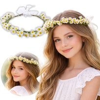 WIANEK OPASKA NA GŁOWĘ DO STROJU PANI WIOSNA ELF WRÓŻKA POLNE KWIATY