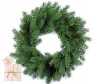 Wianek świąteczny SOSNA 100% PE 60 cm dekoracja na drzwi stół wieniec LUX