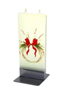 Wianuszek, Świąteczna świeca ozdobna, 16 cm - Batek