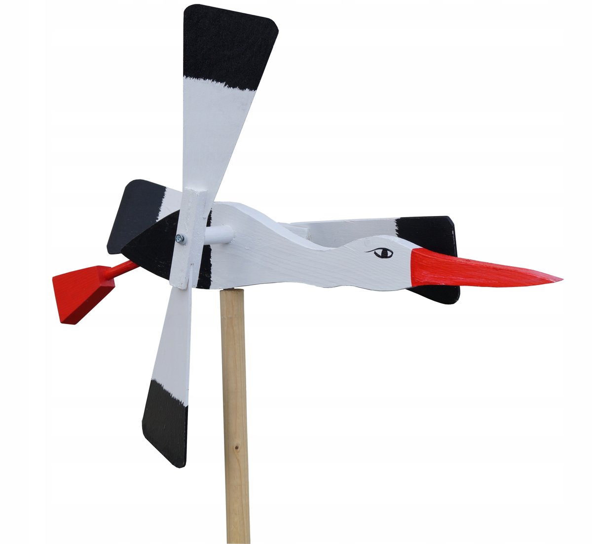 PEEWIT Peewit Wiatrak Drewniany Strach Ogrodowy Odstraszacz Na Krety Bocian