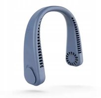 Wiatrak Przenośny Wiszący Wentylator na szyję - niebieski