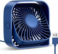 Wiatrak USB Cichy mini wentylator biurkowy chłodzenie TOPK K50 niebieski