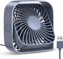 Wiatrak USB Cichy mini wentylator biurkowy chłodzenie TOPK K50 szary
