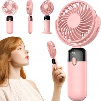 Wiatrak USB Cichy mini wentylator biurkowy chłodzenie TOPK K70 różowy