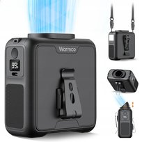 Wiatrak USB Mini wentylator na szyję pas cyrkulator LED chłodzenie 4w1