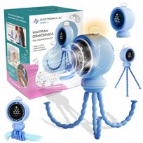 Wiatrak Wentylator Do Wózka Łóżeczka Dziecięcego Chłodzenie Z Lampką Led