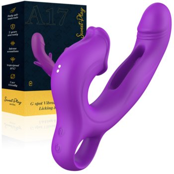 Wibrator do punktu G z ruchem flapping i ustami do stymulacji łechtaczki – Erospace Sweet Play A17 - EROSPACE