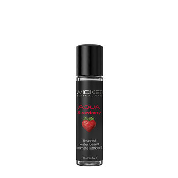 Wicked Aqua Strawberry, Lubrykant O Smaku Truskawki, 30ml - Wicked