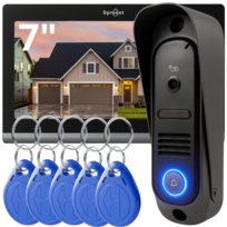 WIDEODOMOFON PRZEWODOWY VIDEO DOMOFON ZESTAW CZYTNIK RFID FURTKA BRAMA 7''