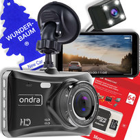 Wideorejestrator kamera samochodowa cofania dotykowy ekran menu PL karta 64GB w zestawie