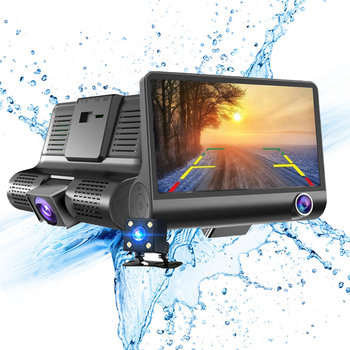 Wideorejestrator Kamera Samochodowa Kamera Cofania 3 Kamery Dotykowy Ekran Asystent Parkowania - SAVE