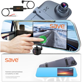 Wideorejestrator Lusterko Samochodowa Kamera Cofania Rejestrator Jazdy Polskie Menu Dotykowy Ekran  - SAVE