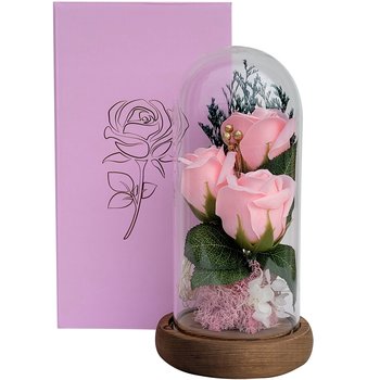 Wieczna róża led w szkle dzika świecąca w pudełku - Inny producent