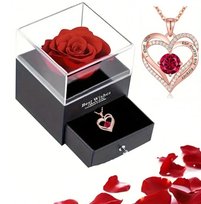Wieczna Róża W Szkle Naszyjnik Prezent Walentynki Dla Dziewczyny Żony Mamy
