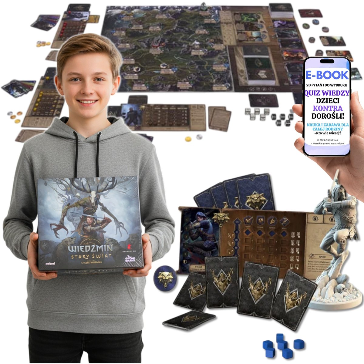 WIEDŹMIN - STARY ŚWIAT | GRA STRATEGICZNA I FABULARNA REBEL PL | PREZENT DLA CHŁOPAKA NIEGO + EBOOK-2