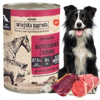 Wiejska Zagroda Karma Mokra Dla Psa Hipoalergiczna Wieprzowina Konina 400G