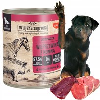 Wiejska Zagroda Karma Mokra Dla Psa Hipoalergiczna Wieprzowina Konina 800G