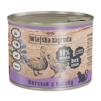 Wiejska Zagroda Karma mokra kurczak z kaczką dla kotów 200g