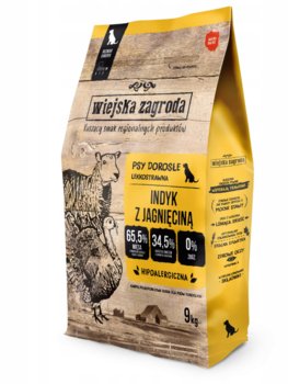 Wiejska Zagroda Karma sucha dla psa Indyk z jagnięciną (dorosły) chrupki S 9kg - Wiejska Zagroda