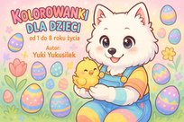 Wielkanocne przygody psa Samoyeda. Kolorowanka dla dzieci - ebook PDF Yukusilek Yuki