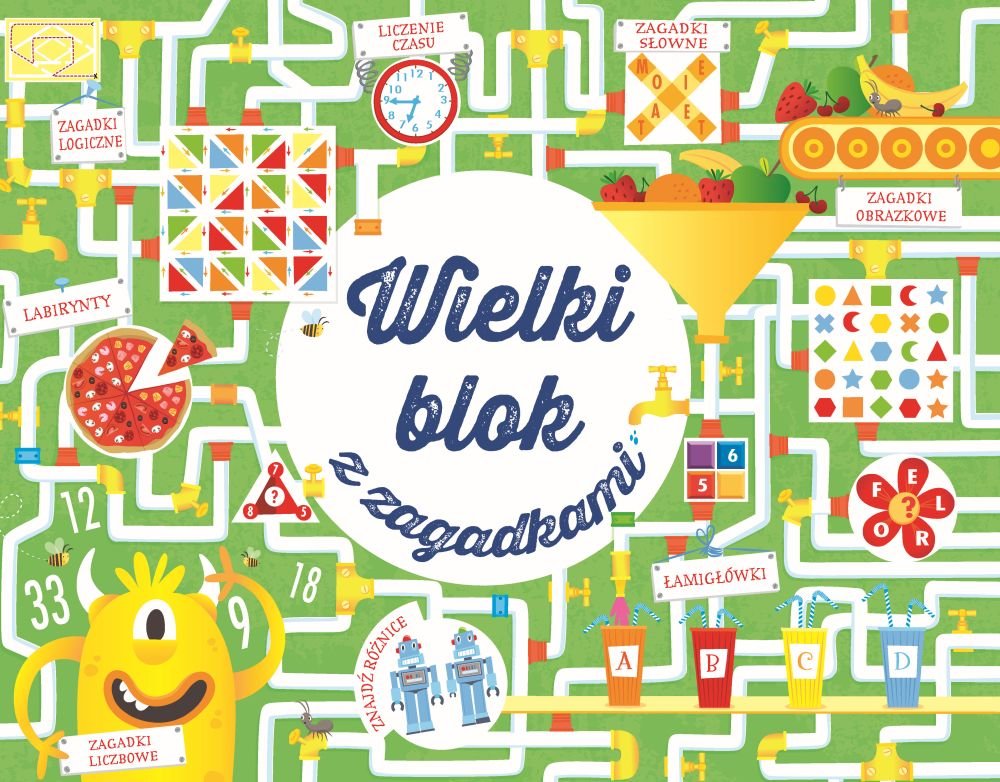 Książka Z Zagadkami Dla Dzieci Wielki blok z zagadkami - Opracowanie zbiorowe | Książka w Empik