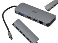 Wielofunkcyjna Stacja dokująca do dwóch monitorów z HDMI USB-C i ładowaniem