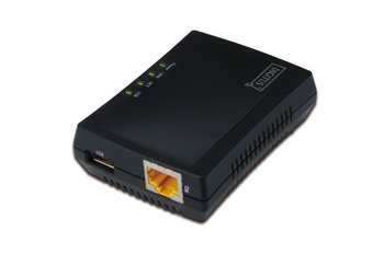 Wielofunkcyjny serwer wydruku DIGITUS, 1xUSB 2.0 Hub sieciowy, NAS, 1x RJ45, LAN 10/100Mbps - Digitus