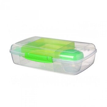 Wielokomorowy lunchbox SISTEMA Bento Box To Go, zielony, 27,4x17,7x8 cm - Sistema