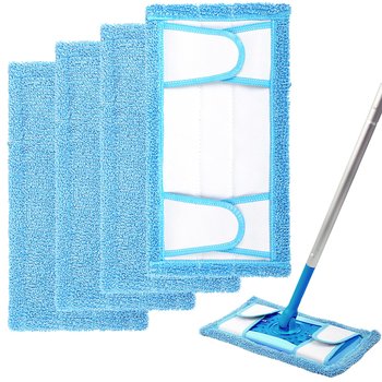Wielokrotnego użytku nakładki na mopa Flash Speedmop z mikrofibry do czyszczenia na mokro i sucho, nadające się do prania w pralce, do 100 sztuk, 4 sztuki - Inny producent