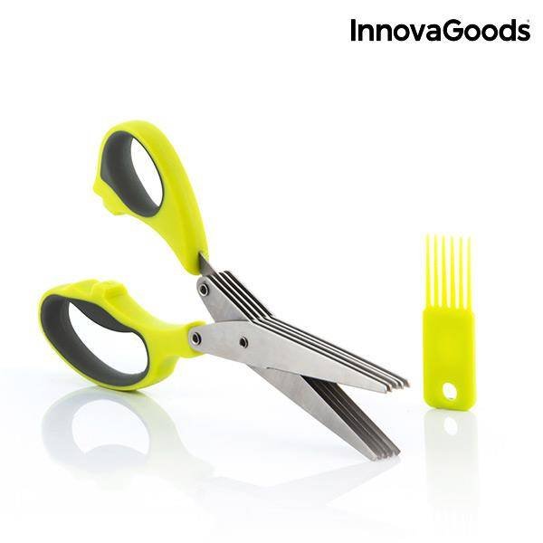 5 blade herb scissors with cleaning comb Misty 19cm by NAVA
