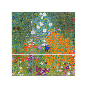 Wielopanelowa grafika ścienna Flowers Garden - Gustav Klimt - Legendarte