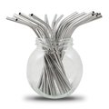 Wielorazowa słomka ze stali nierdzewnej 1 szt. Bambaw - silver&nbsp;-&nbsp;Bambaw