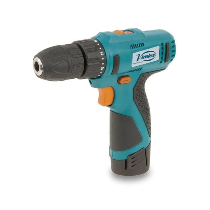 Wiertarka akumulatorowa - VIRUTEX - ATB40 - Keyless - 2 akumulatory Li ...