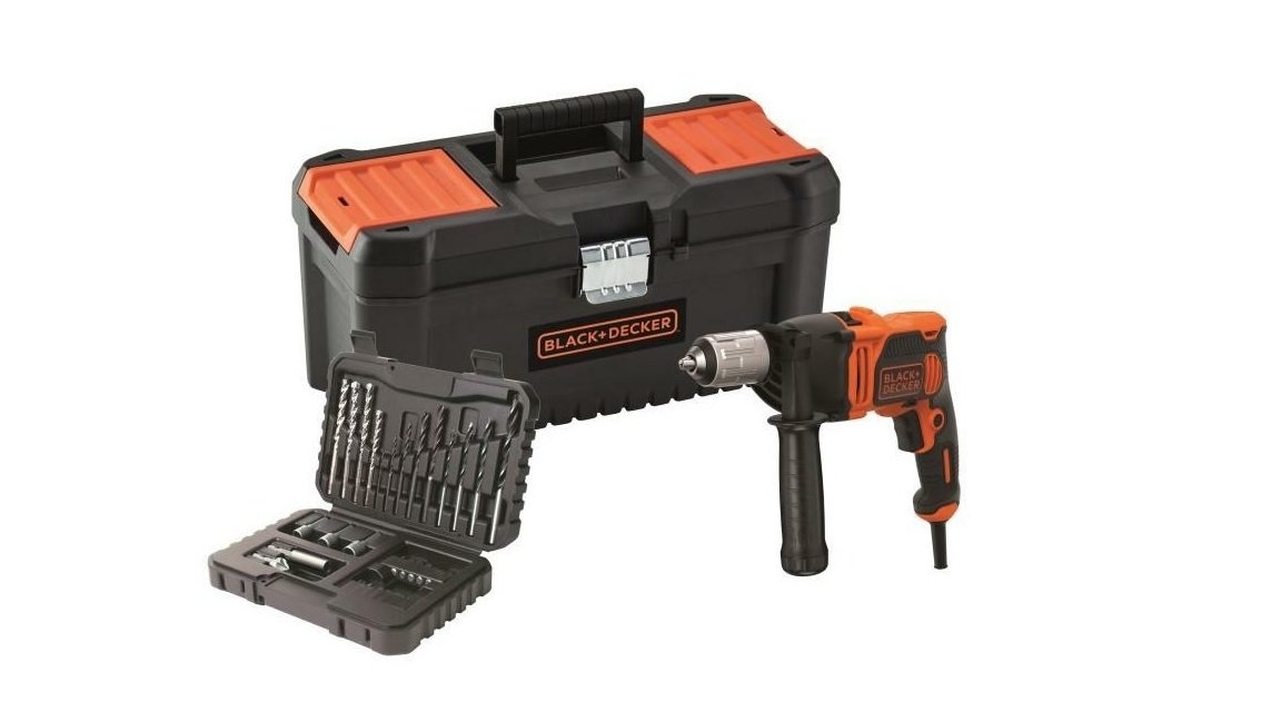 Wiertarka udarowa BLACK&DECKER Black&DeckerBEH850KA32-QS + akcesoria + walizka