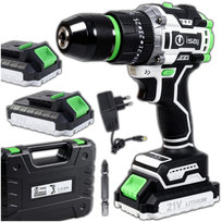 WIERTARKO WKRĘTARKA AKUMULATOROWA UDAROWA BEZSZCZOTKOWA 2x AKU 21V ISAJ RS1