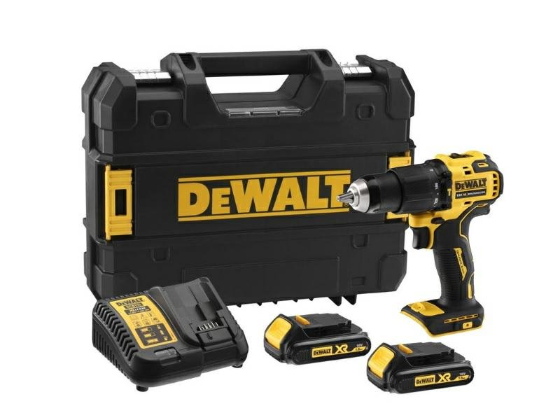 Wiertarko-wkrętarka udarowa DEWALT Brushless DCD709S2T, 18 V, 2x1,5 Ah