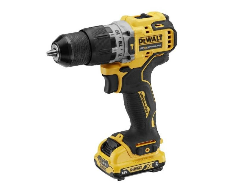Wiertarko-wkrętarka udarowa DEWALT DCD706D2, 12 V, 2x2 Ah